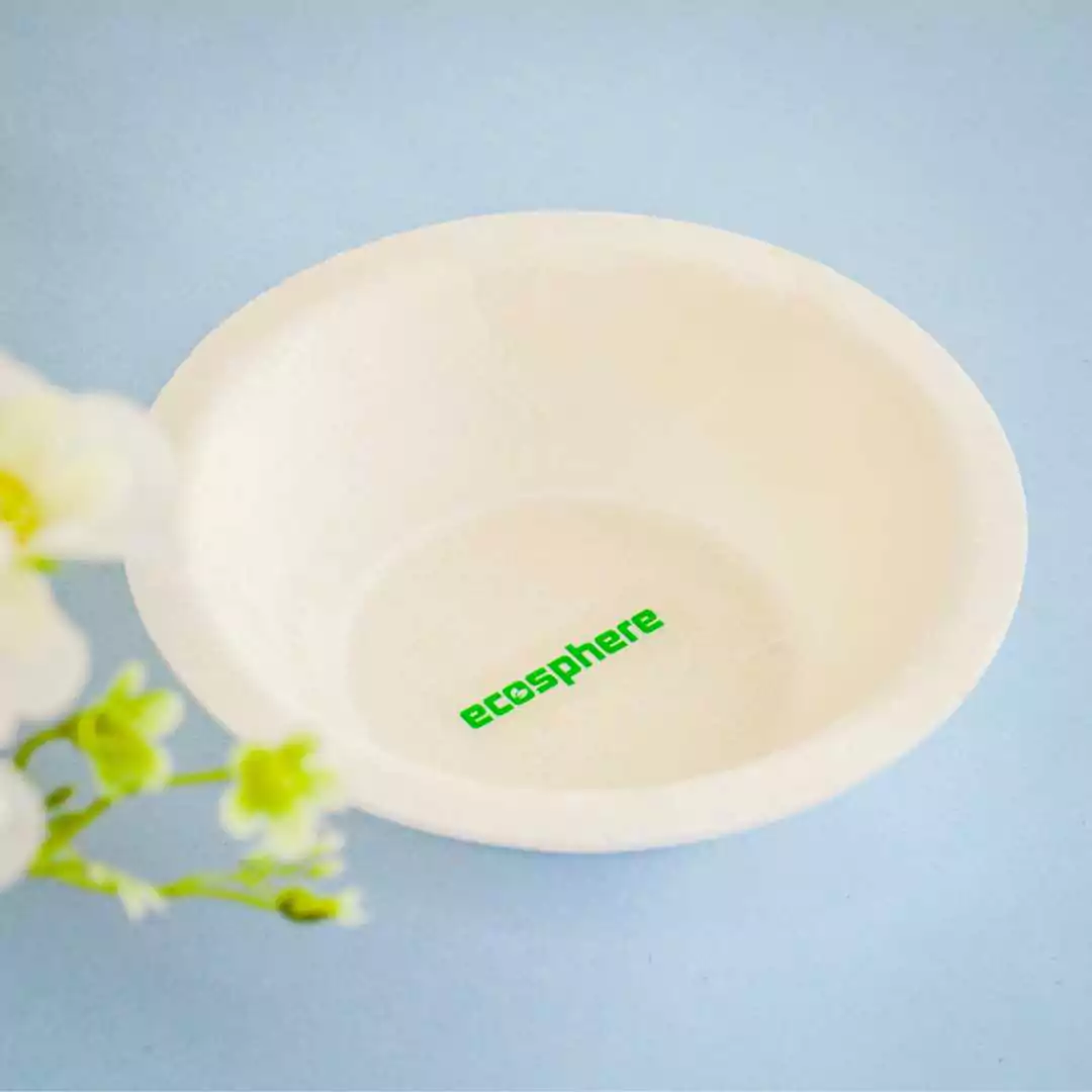 Bagasse Bowl White – Ecosphere 100% Eco-friendly (Bundle of 125)