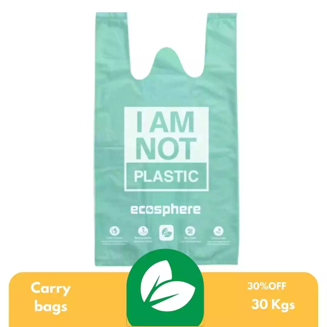 ARTH Compostable/Biodegradable Carry Bags 13X16 Inch Pack of 100 Pcs – Arth  Bioplast