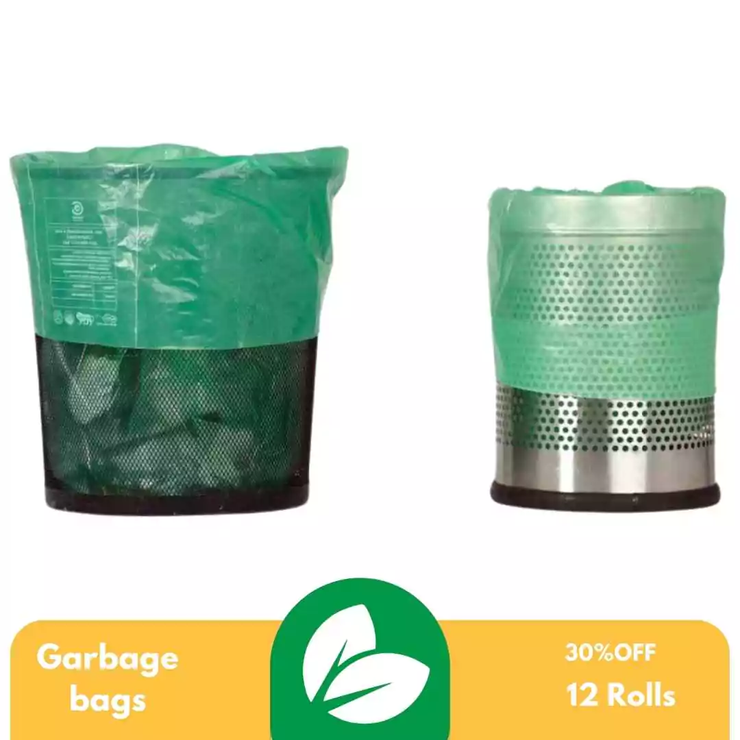 Garbage Bags – Bio plastic(PLA)- Ecosphere 100% Biodegradable Eco-friendly (15 Units)